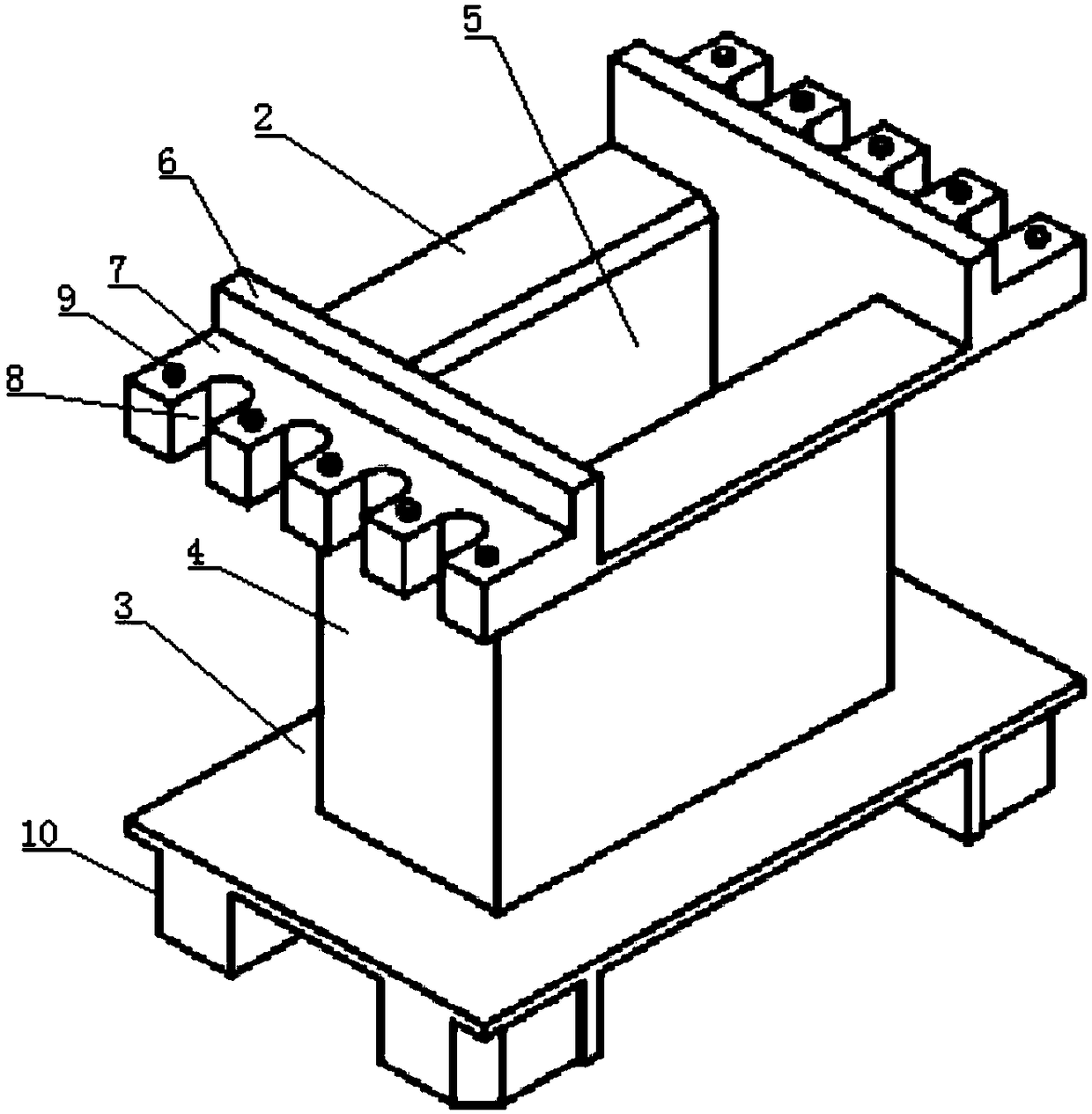 Transformer of high-power charger of new energy electric vehicle