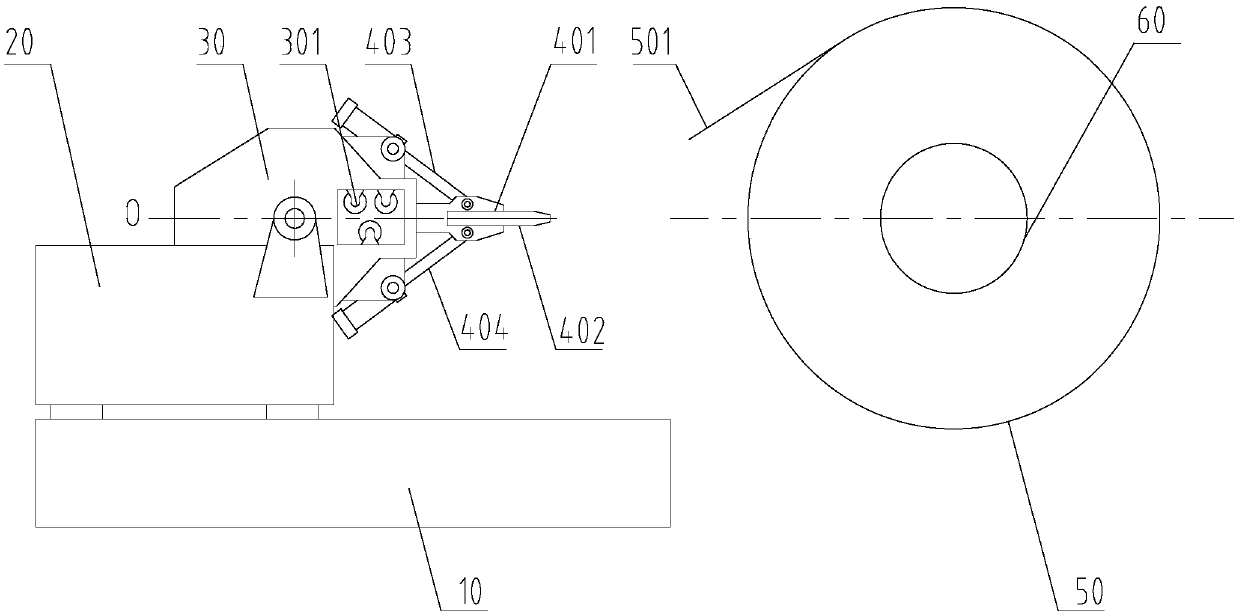 Coil material introduction machine and coil material introduction method