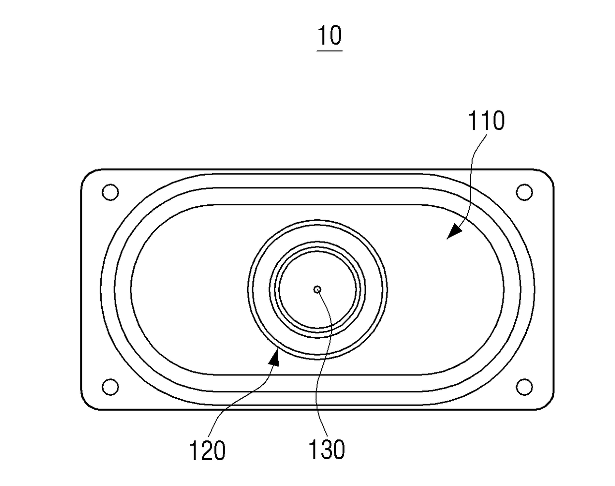 Speaker device and audio output device including the same