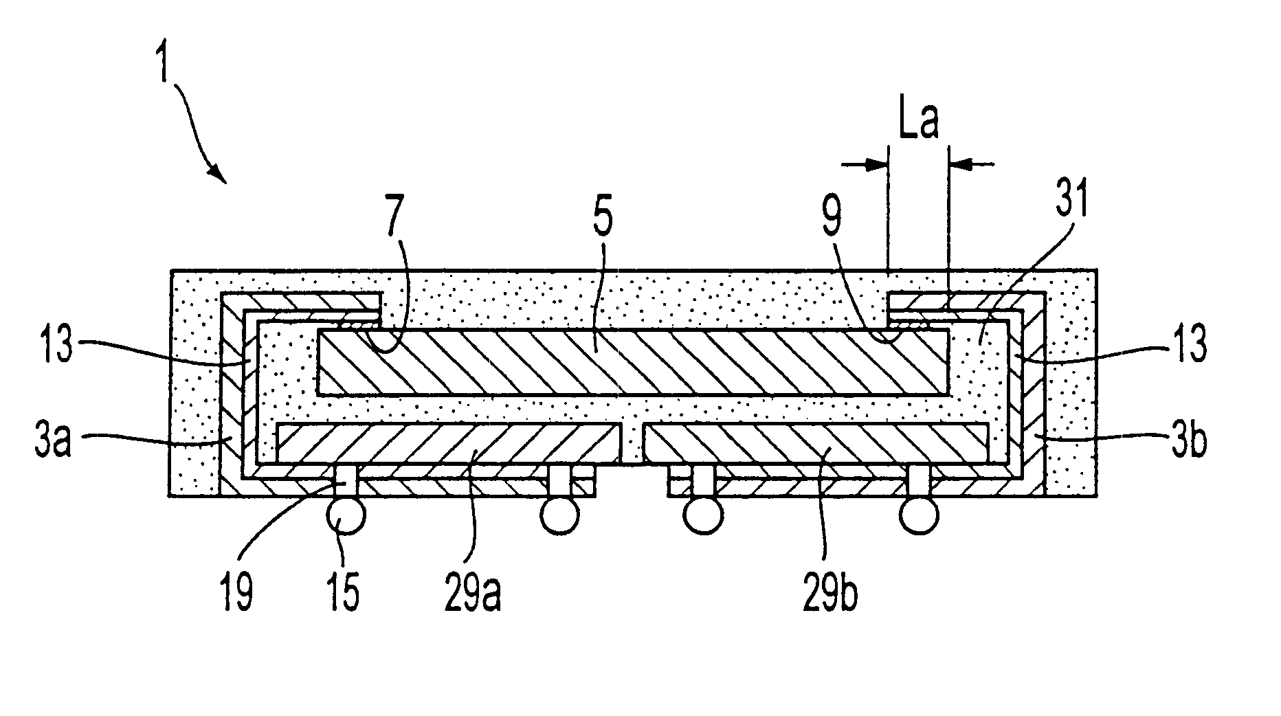 Flexible tape carrier with external terminals formed on interposers