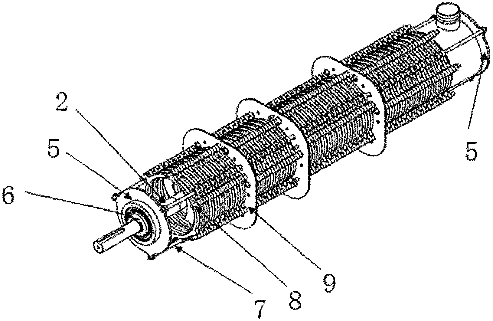 Non-wear laminated solid-liquid separation device