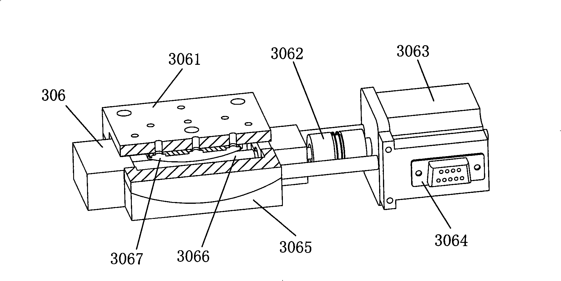 Automatic alignment apparatus of integrated photon chip and array optical fiber