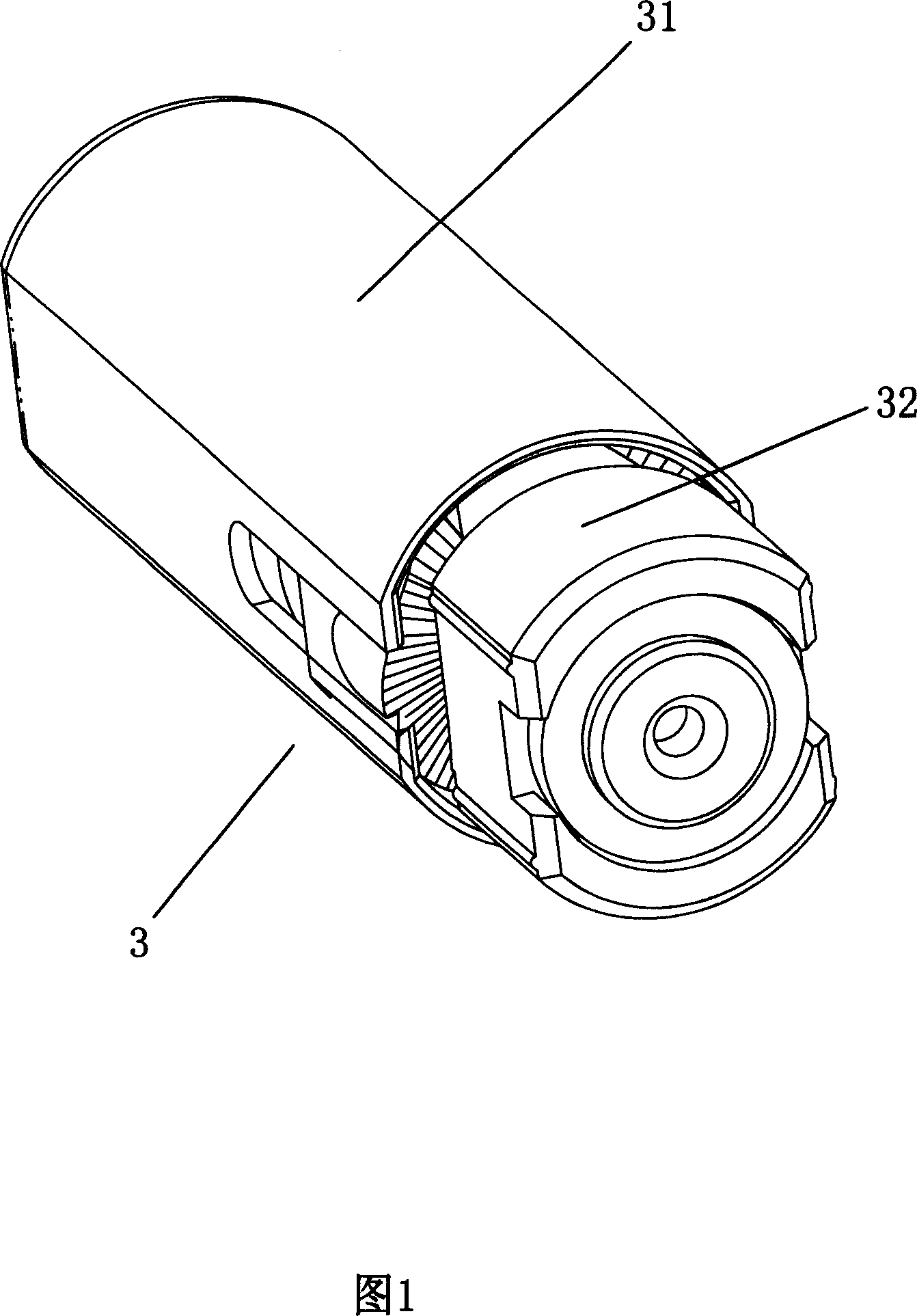 Rotating shaft fixed structure