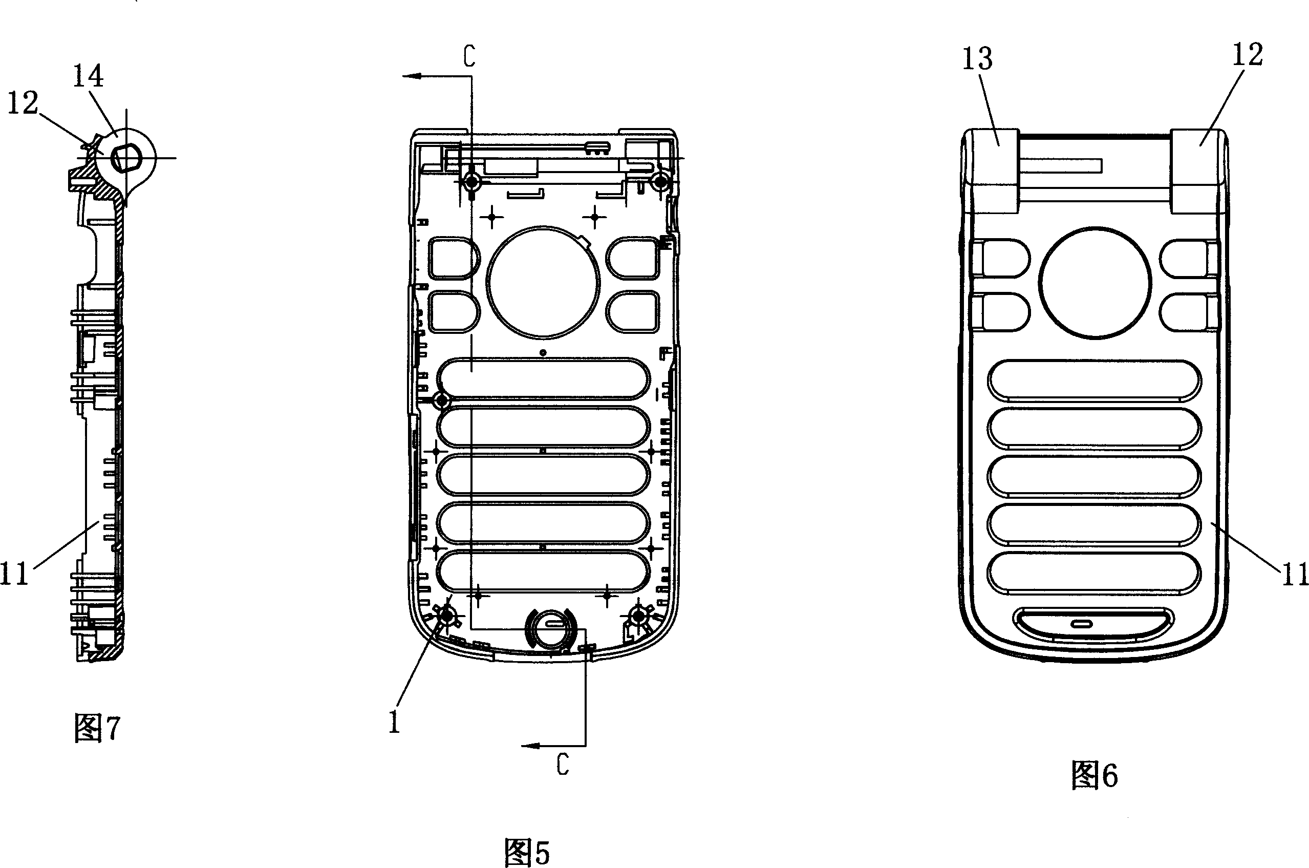 Rotating shaft fixed structure