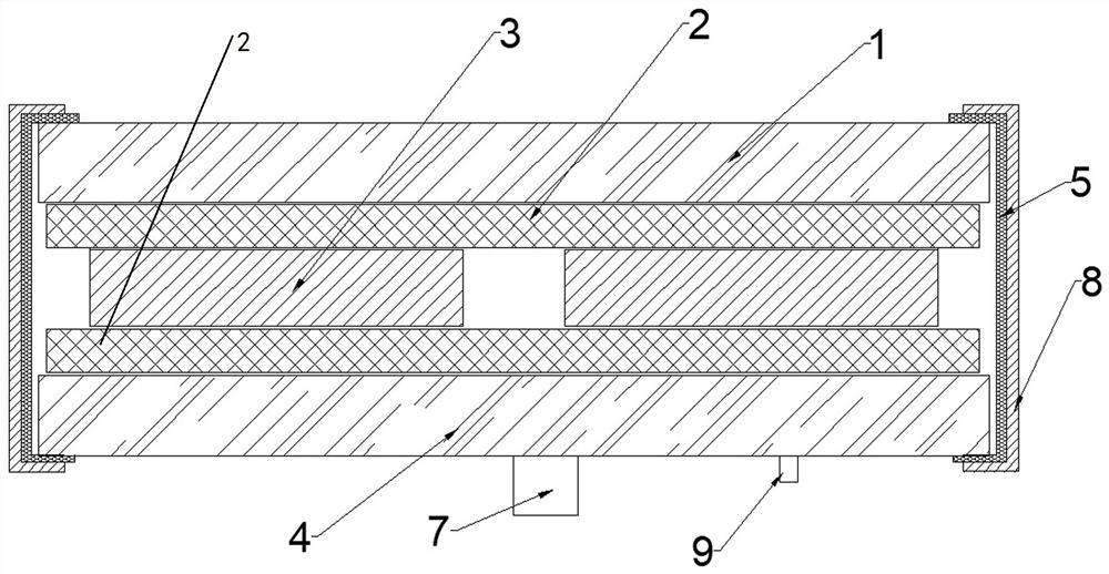 Production process of vacuum plastic-encapsulated photovoltaic modules