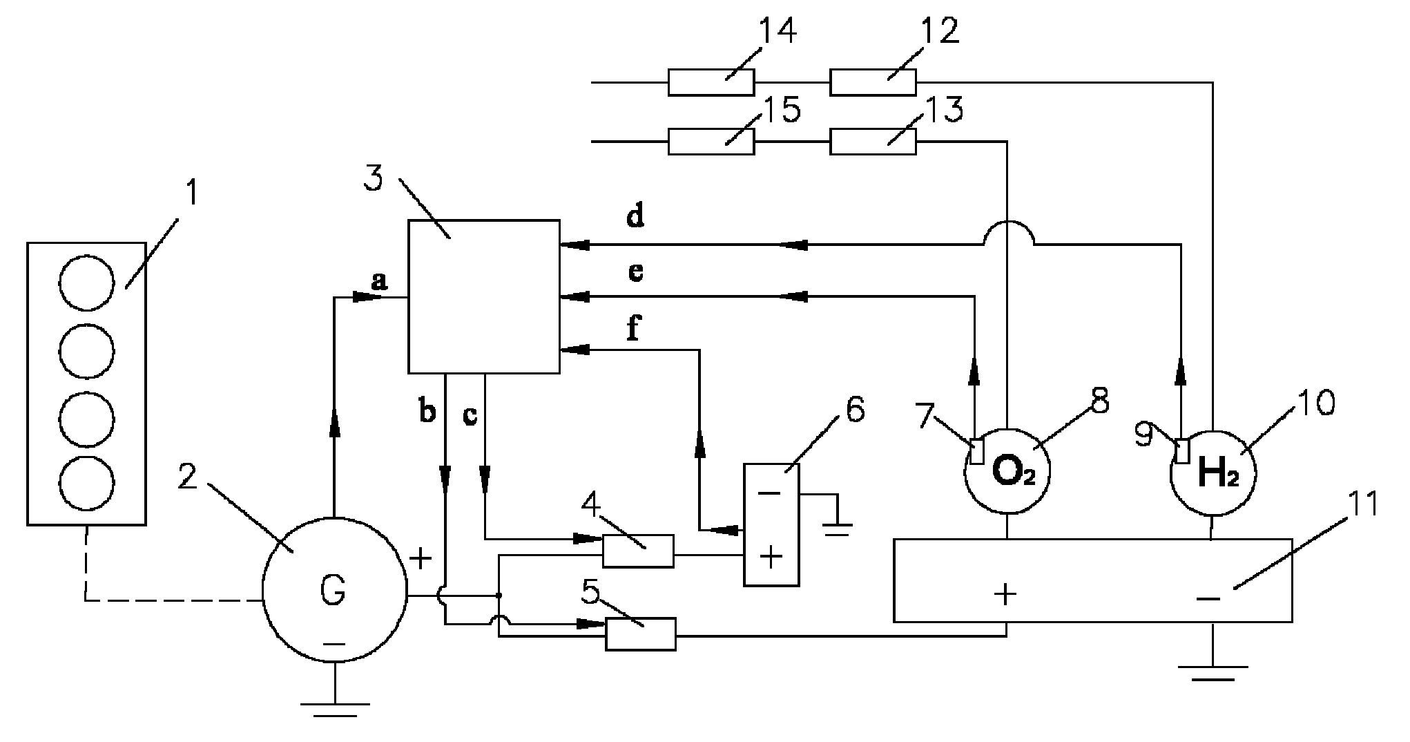 Device and method for producing oxyhydrogen through vehicle-mounted oxyhydrogen producer using residual electricity supplied by internal combustion engine