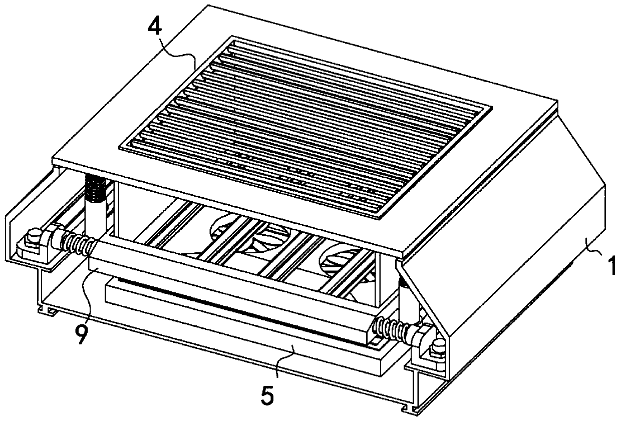 Battery placement box assembly for new energy automobile
