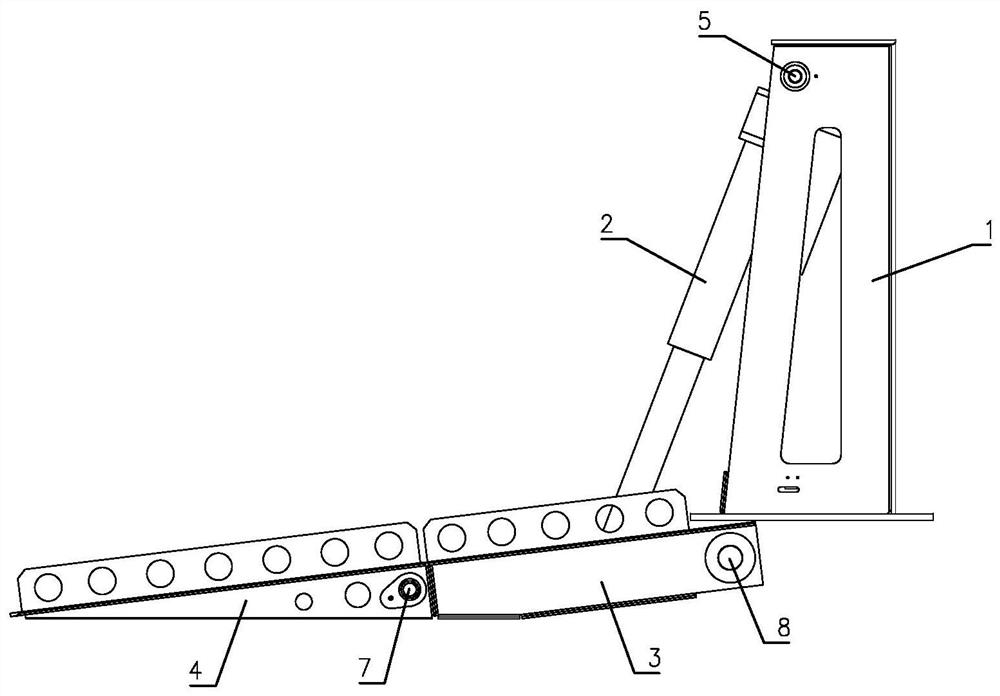 Suspension bridge type overturn device