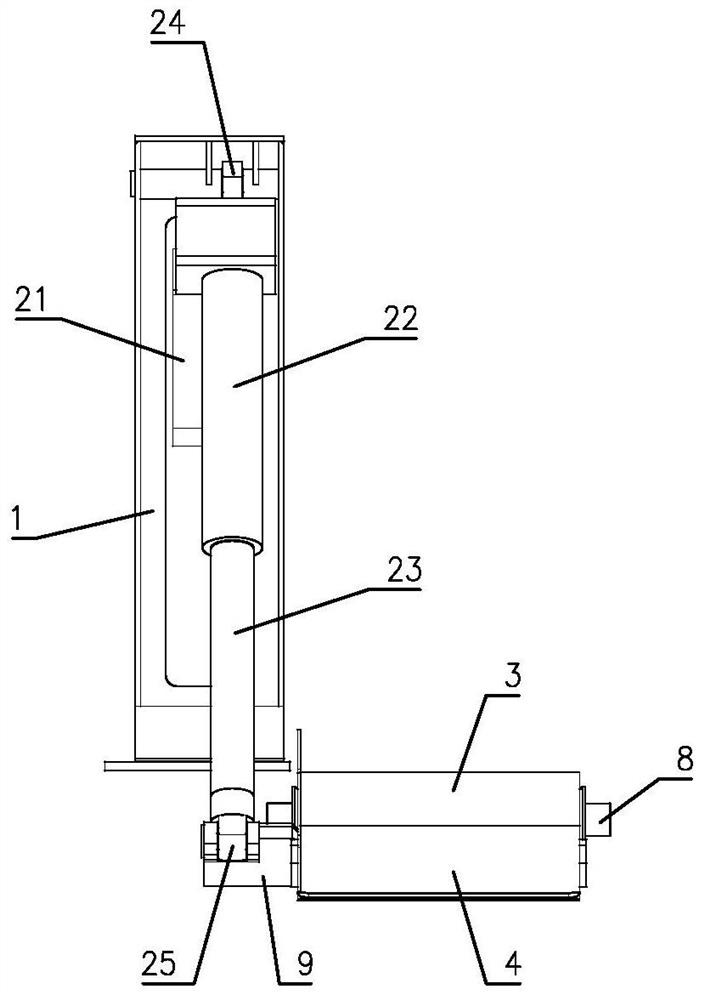 Suspension bridge type overturn device