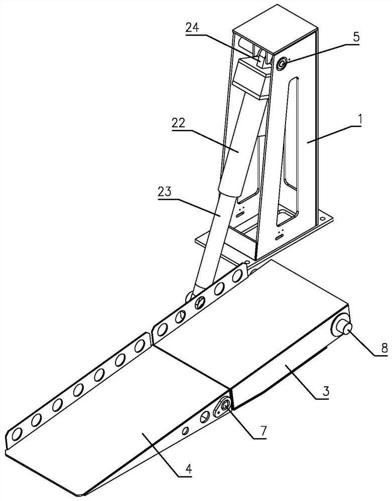 Suspension bridge type overturn device