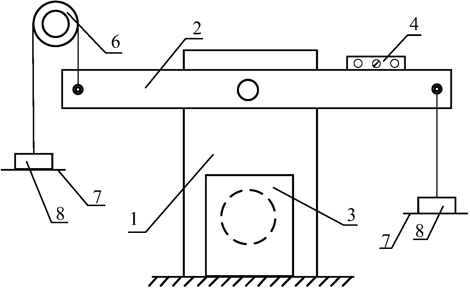 Experiment device and method for measuring uniform load performance of power dividing gear system