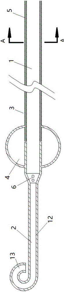Upper urinary tract integrated support drainage catheter