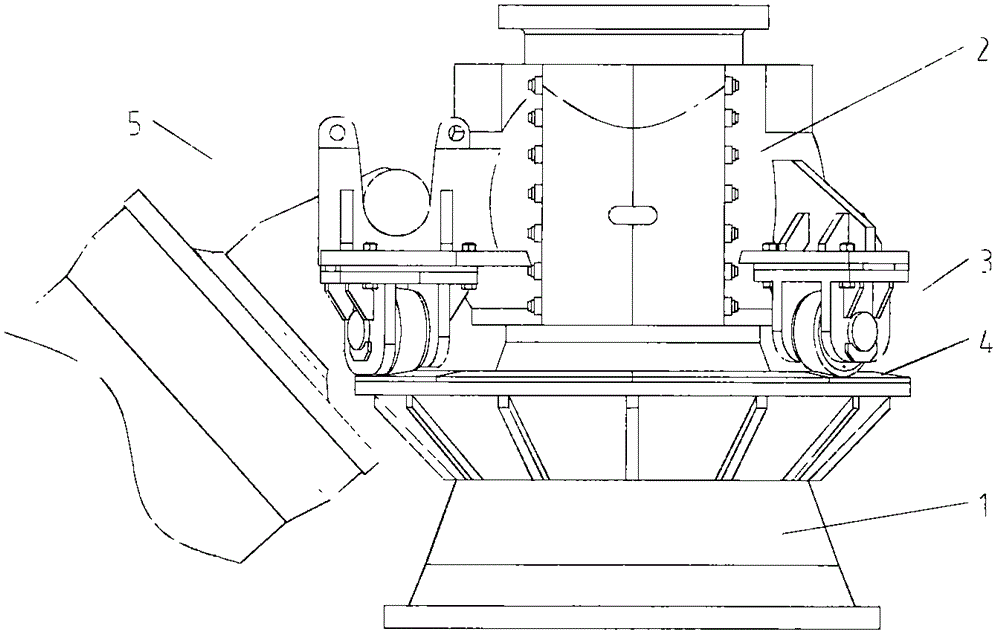 Single point mooring spherical surface sliding mooring bearing