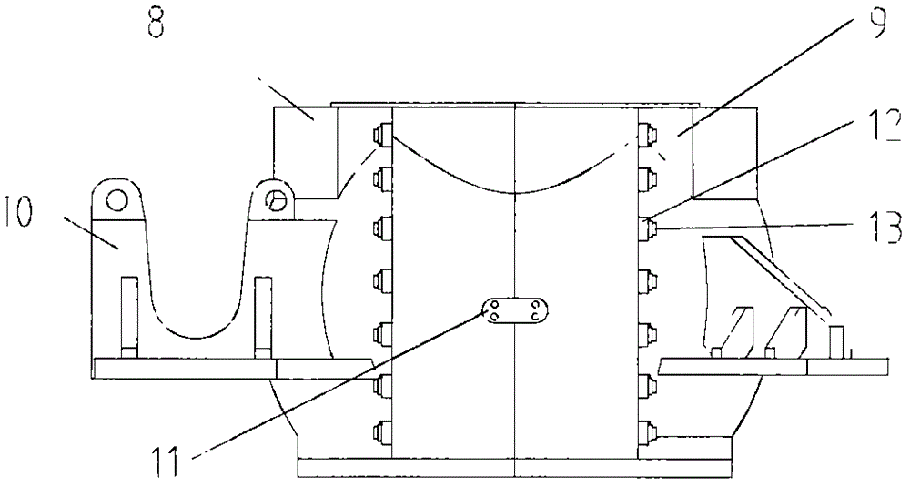 Single point mooring spherical surface sliding mooring bearing