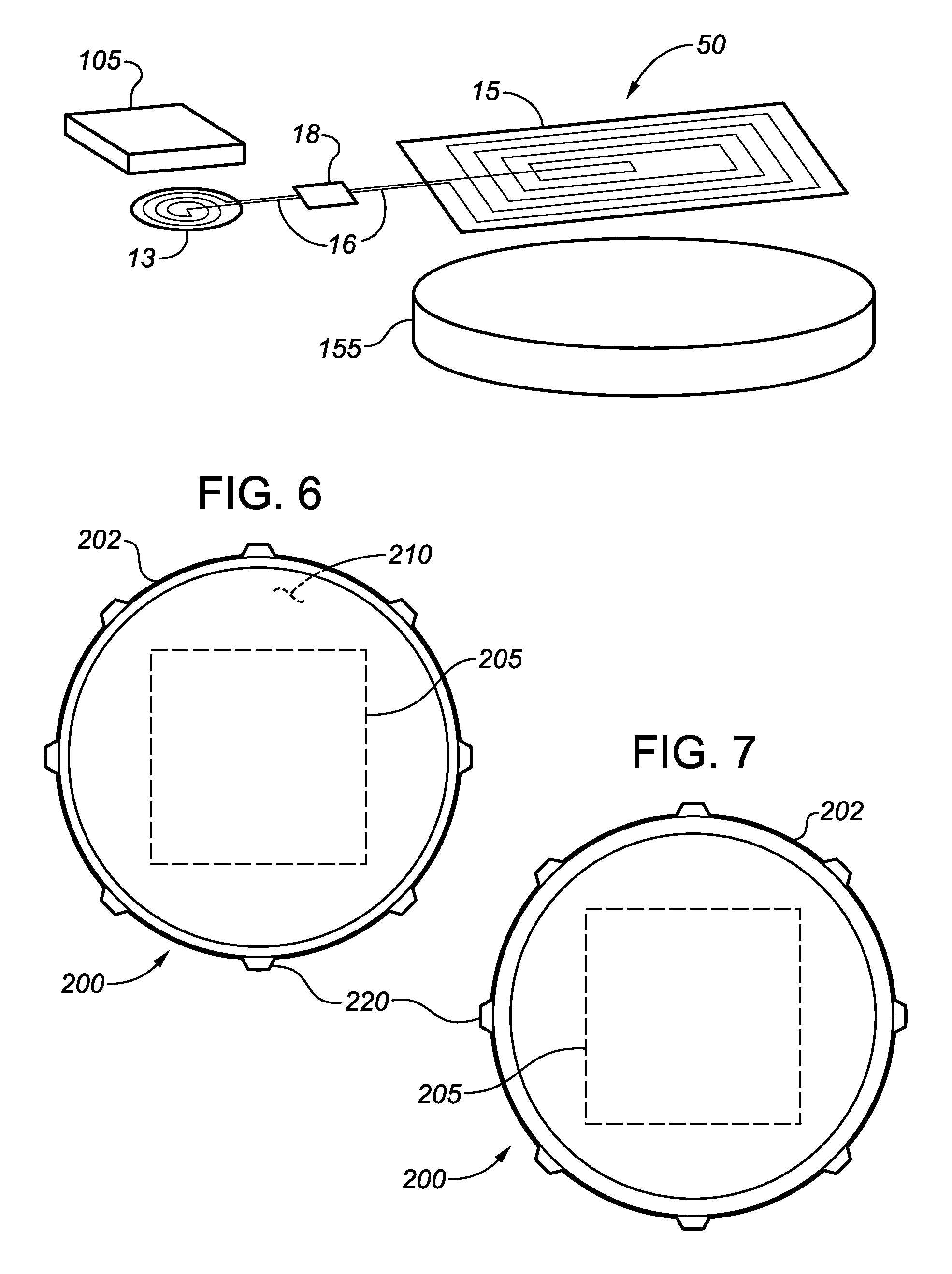 Passive RFID chip reader antenna and embedded RFID chips