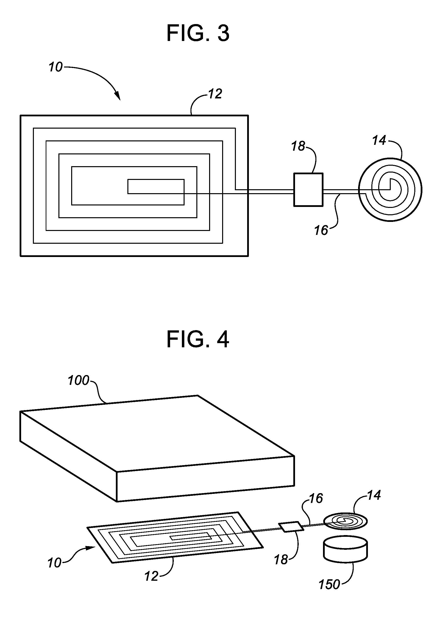 Passive RFID chip reader antenna and embedded RFID chips