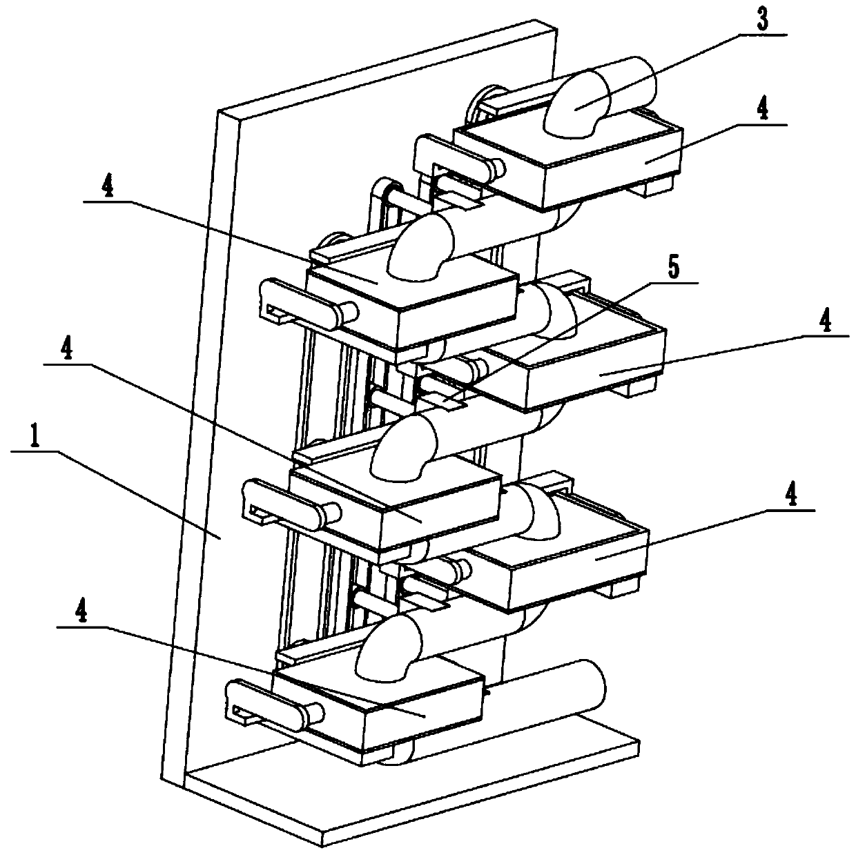 Oil field well mouth S-shaped rapid viscosity reduction device based on coupling function