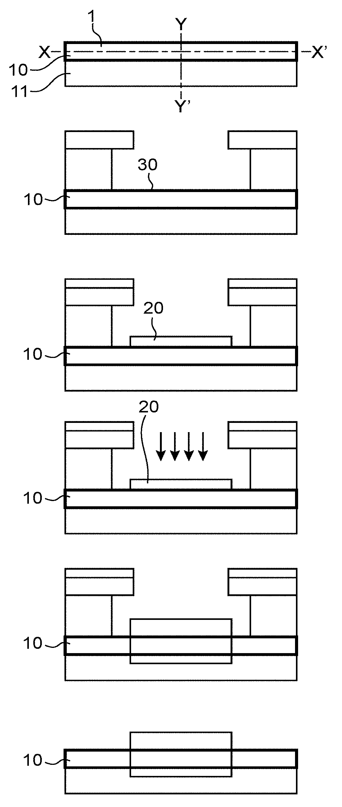 Method for manufacturing an electrical contact on a structure