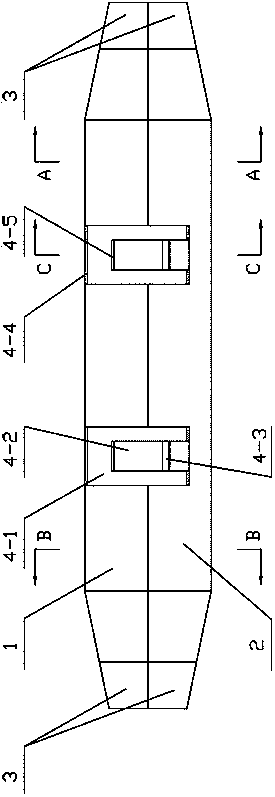 Counterweight device for towing-type linear array and towing-type linear array