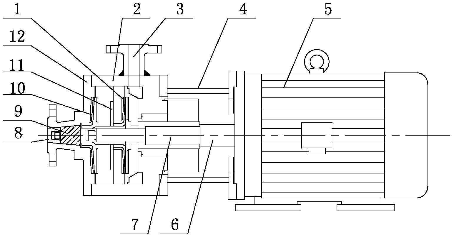Second-level cantilever type small flow centrifugal pump