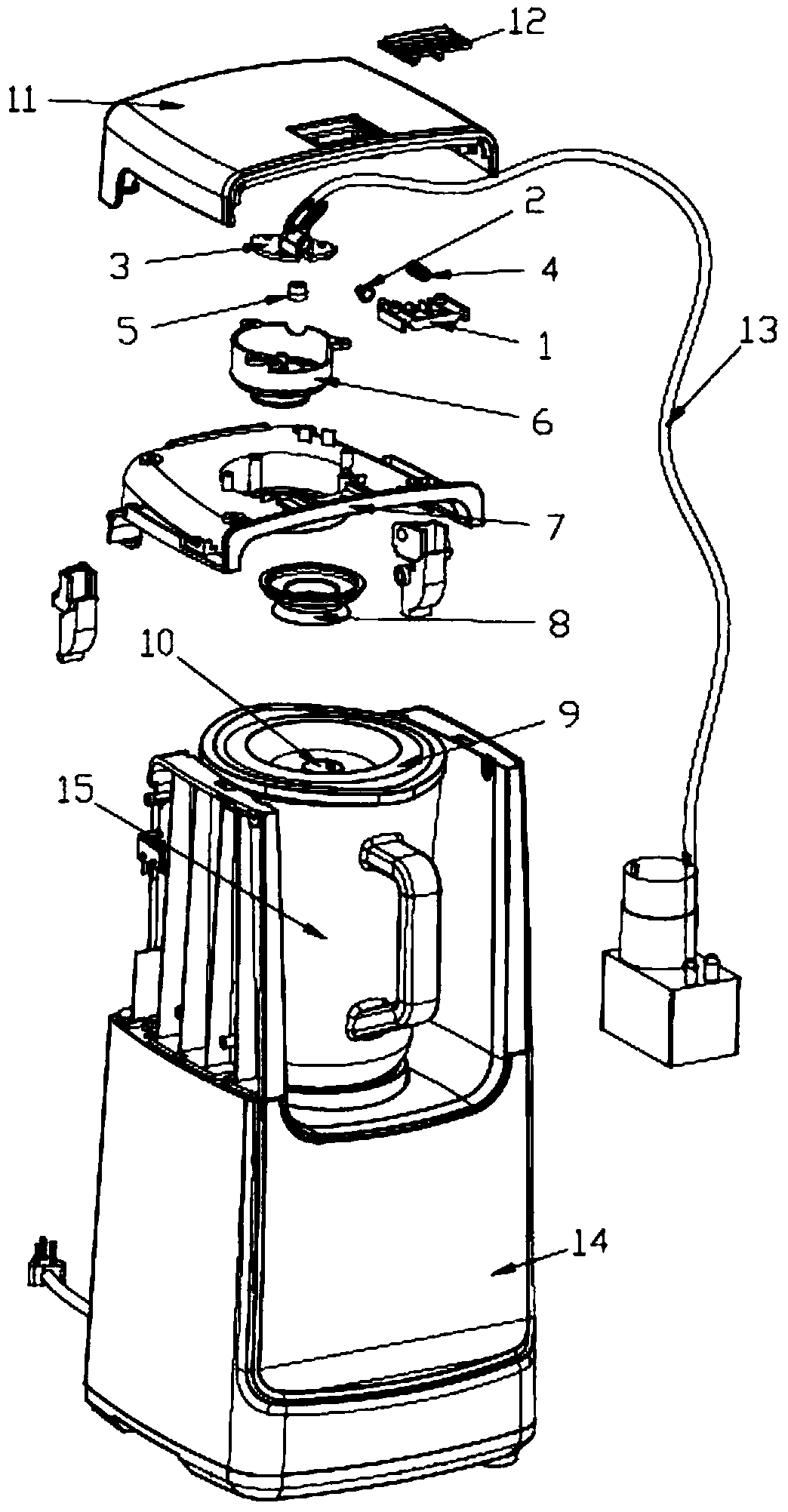 Vacuumizing cover opening device with air leakage function and high speed blender