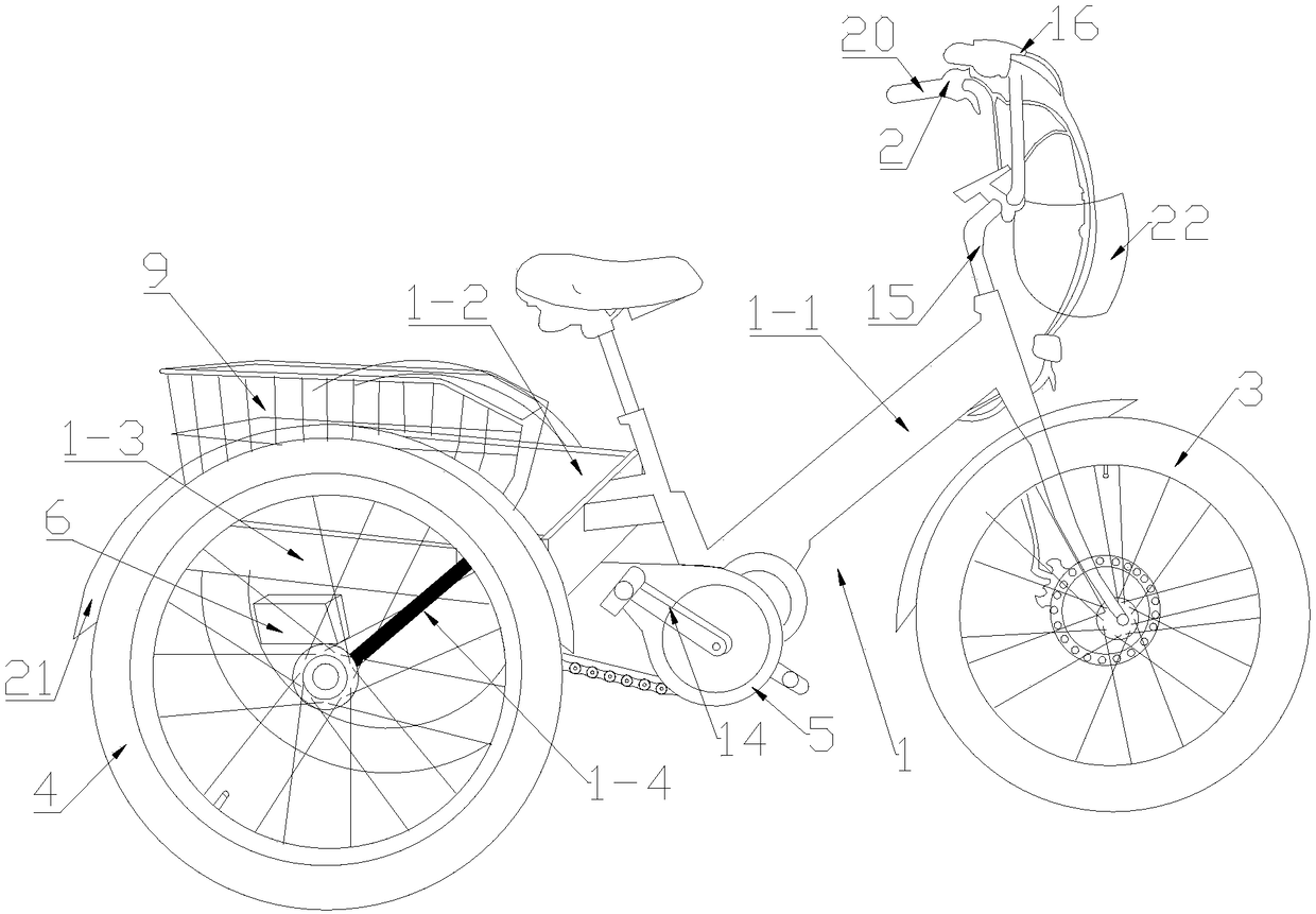 Two-purpose tricycle capable of switching between vegetable basket and compartment