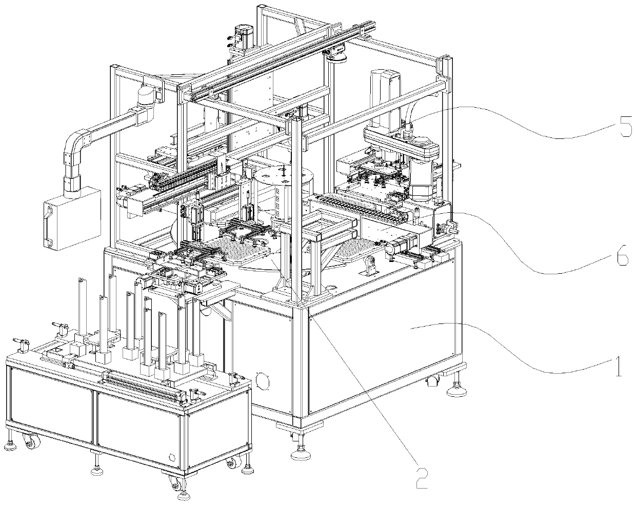 Screen printing machine with inner supporting rotary disc