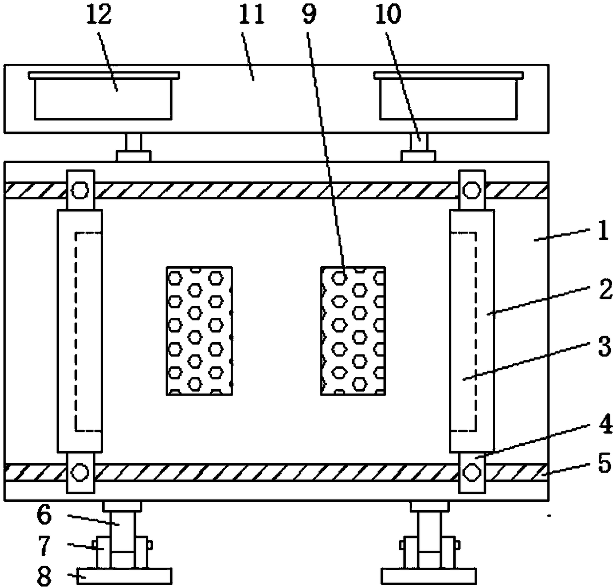 Computer display screen supporting frame convenient to adjust