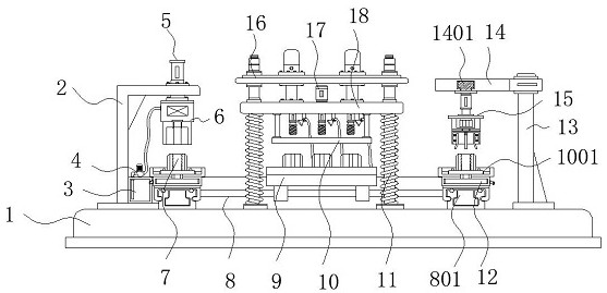 Automobile flange nut machining device capable of detecting grooving depth