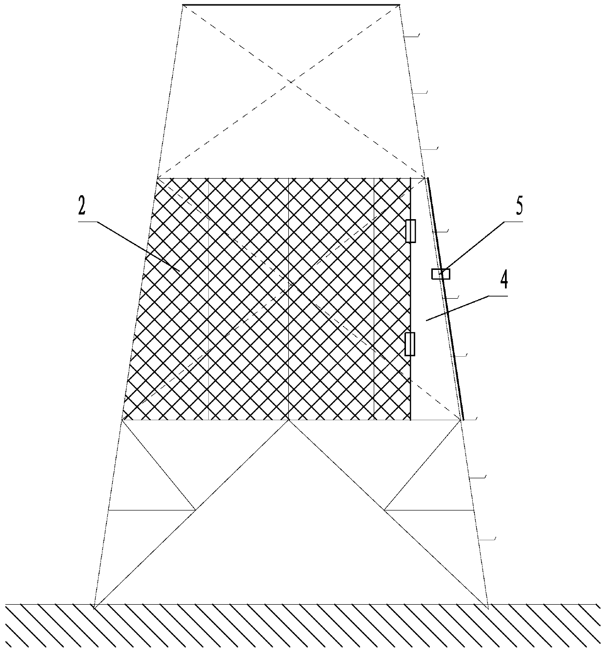 High-voltage charged rod tower sealing type malicious climbing prevention device