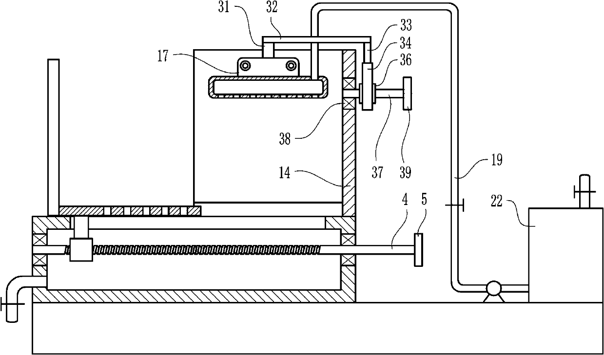 A cleaning and disinfection device for medical obstetrics and gynecology push bed