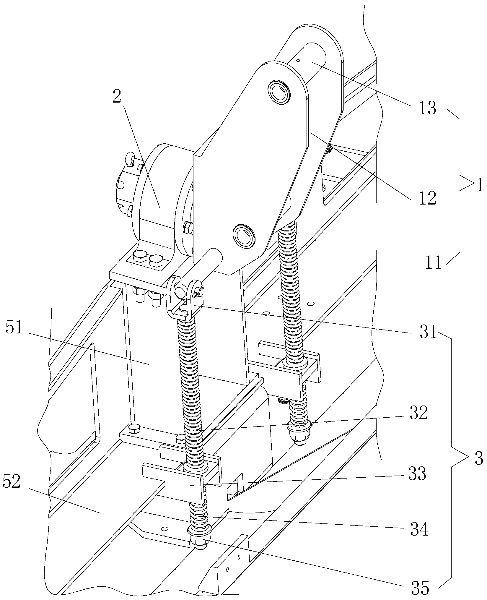 Field-surface levelness profiled hanging system of direct paddy planter