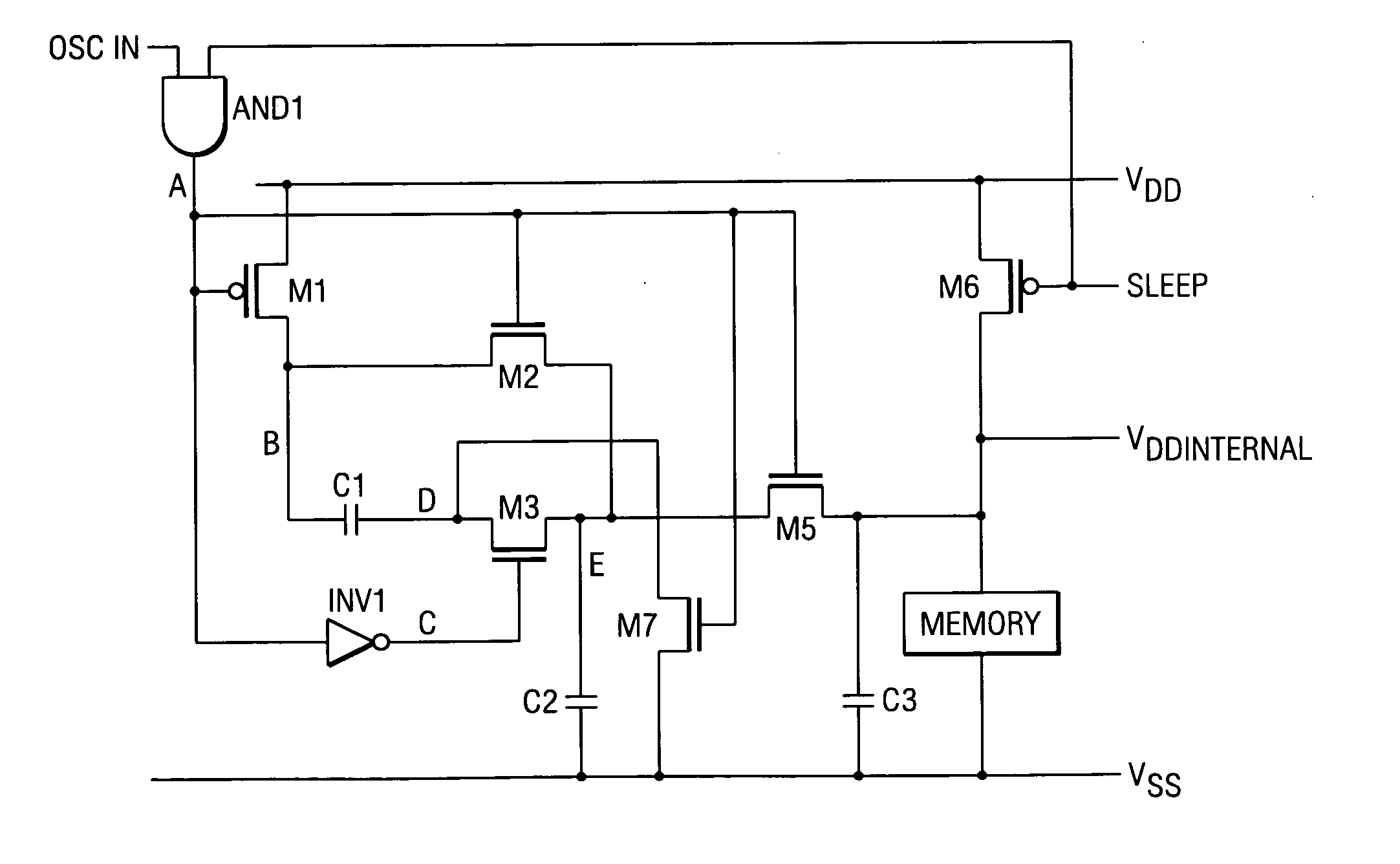 Circuit for reducing standby leakage in a memory unit