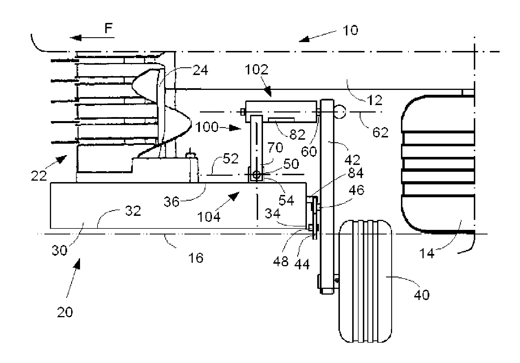 Harvester with an Attachment for a Support Wheel and a Method for Storing a Support Wheel of a Harvester