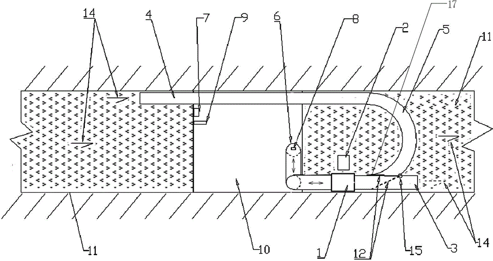 Underground blind tunnel ventilation system