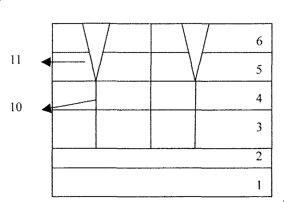 Method for avoiding or reducing V-defect of blue-green light LED material