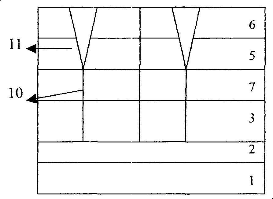 Method for avoiding or reducing V-defect of blue-green light LED material