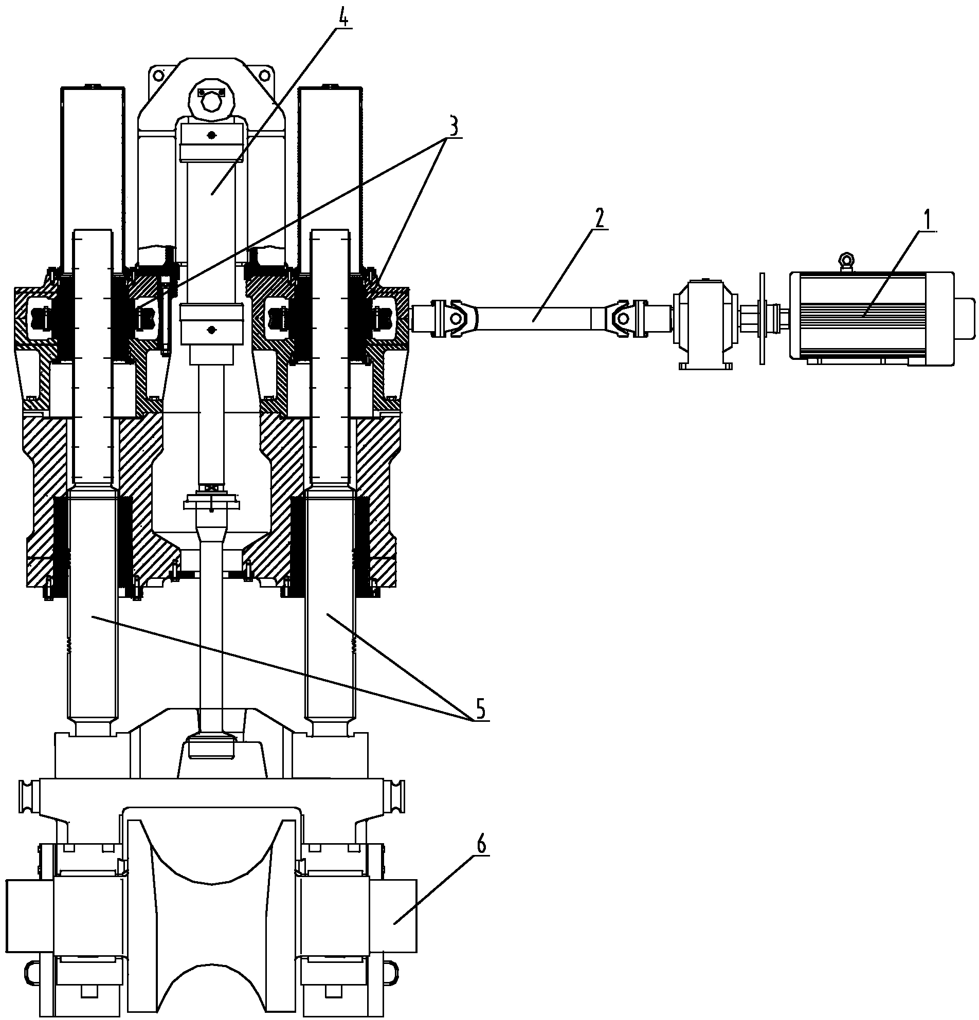 Hydraulic control system for upper roll balancing device of rotary forging mill