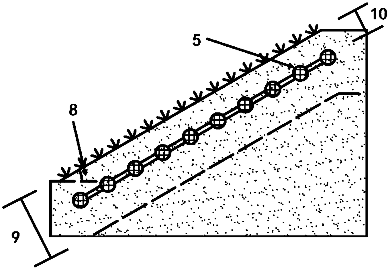 Infiltrating irrigation method and system suitable for artificial revegetation slope