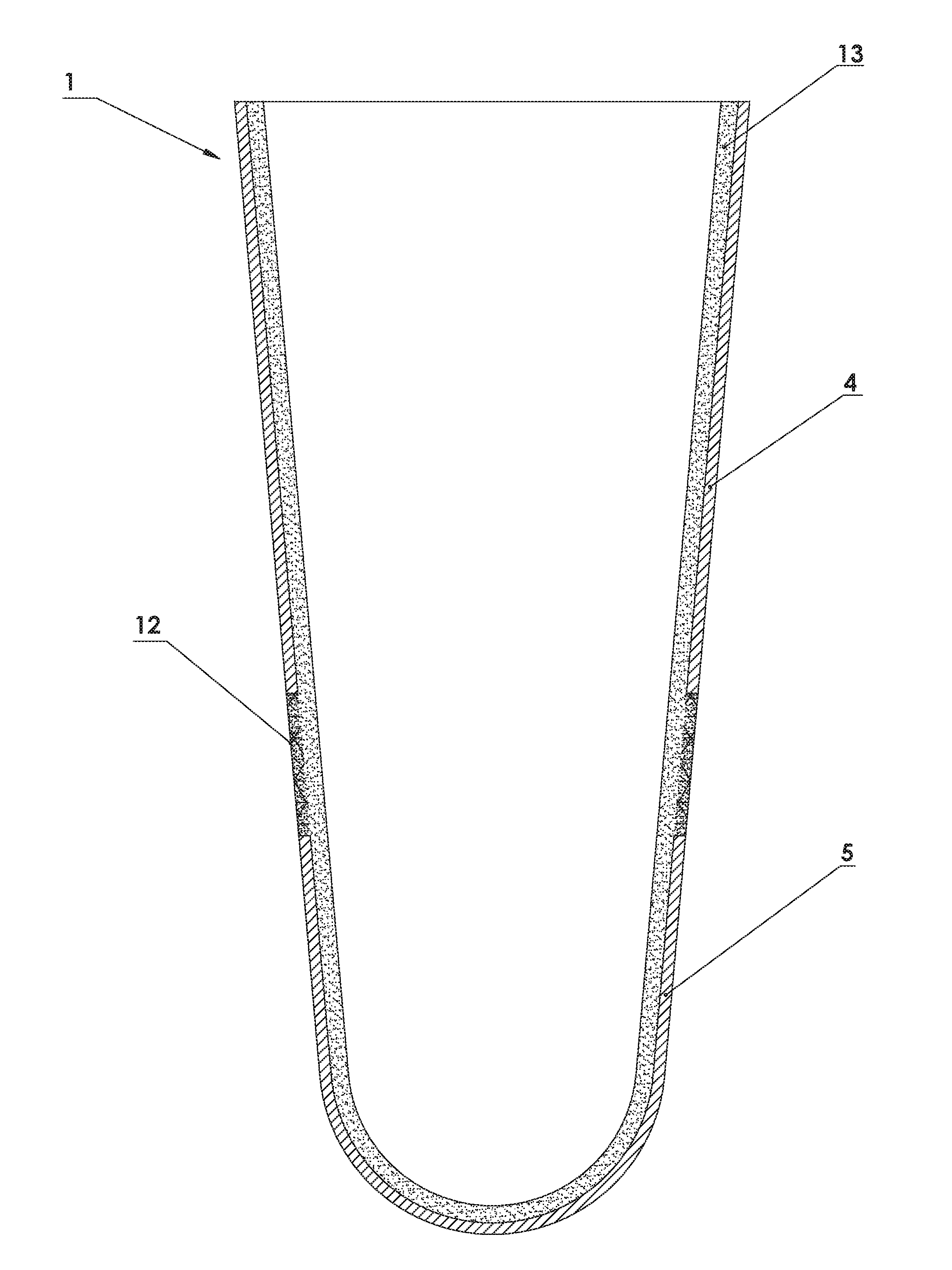 Method and apparatus of an integrated raised gel sealing liner