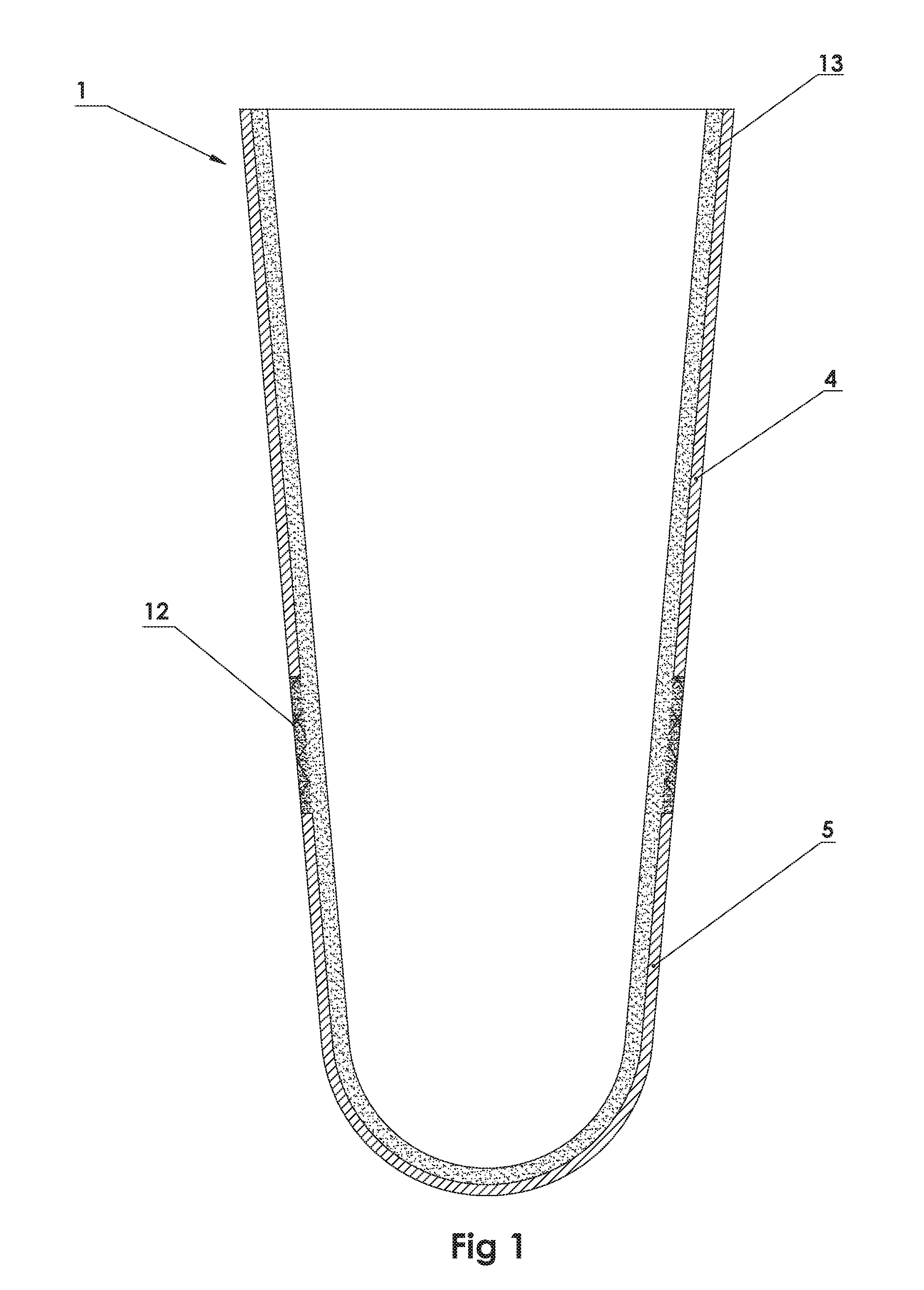 Method and apparatus of an integrated raised gel sealing liner