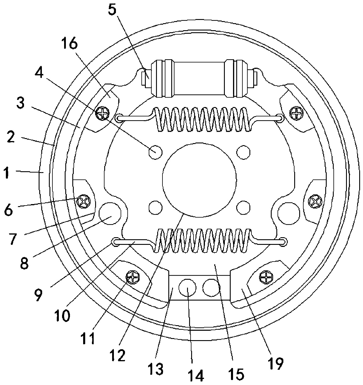 Drum brake shoe with friction plate convenient to replace