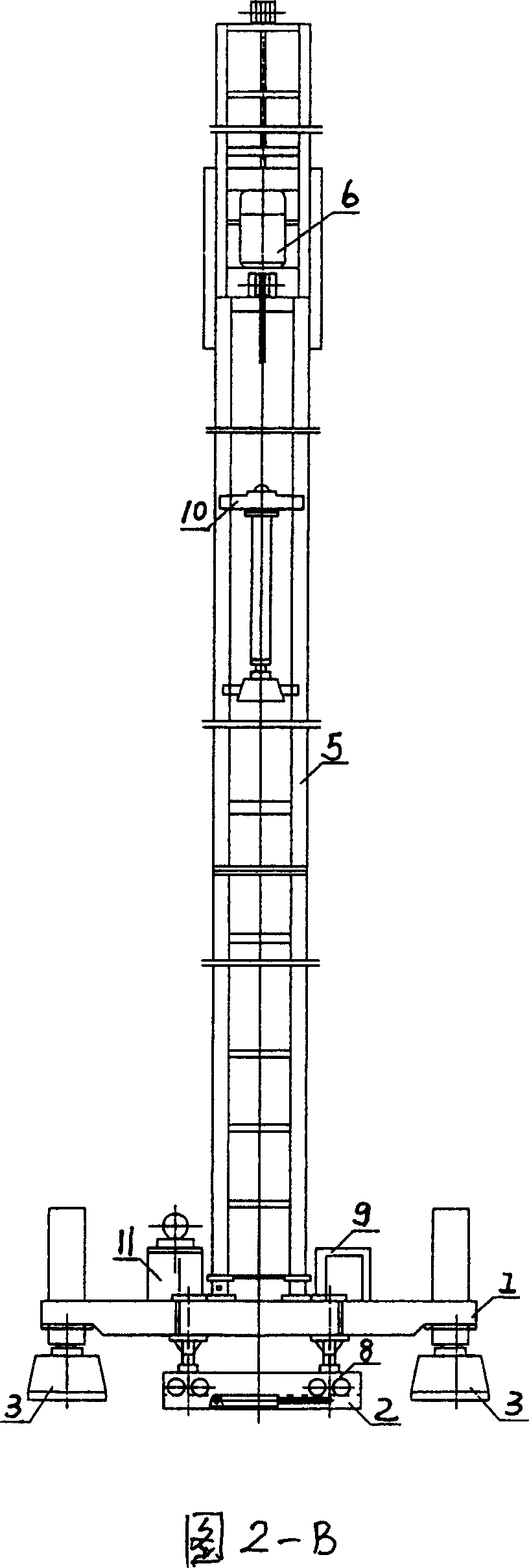 Concrete core cement soil stirring pile machine and its construction technological method