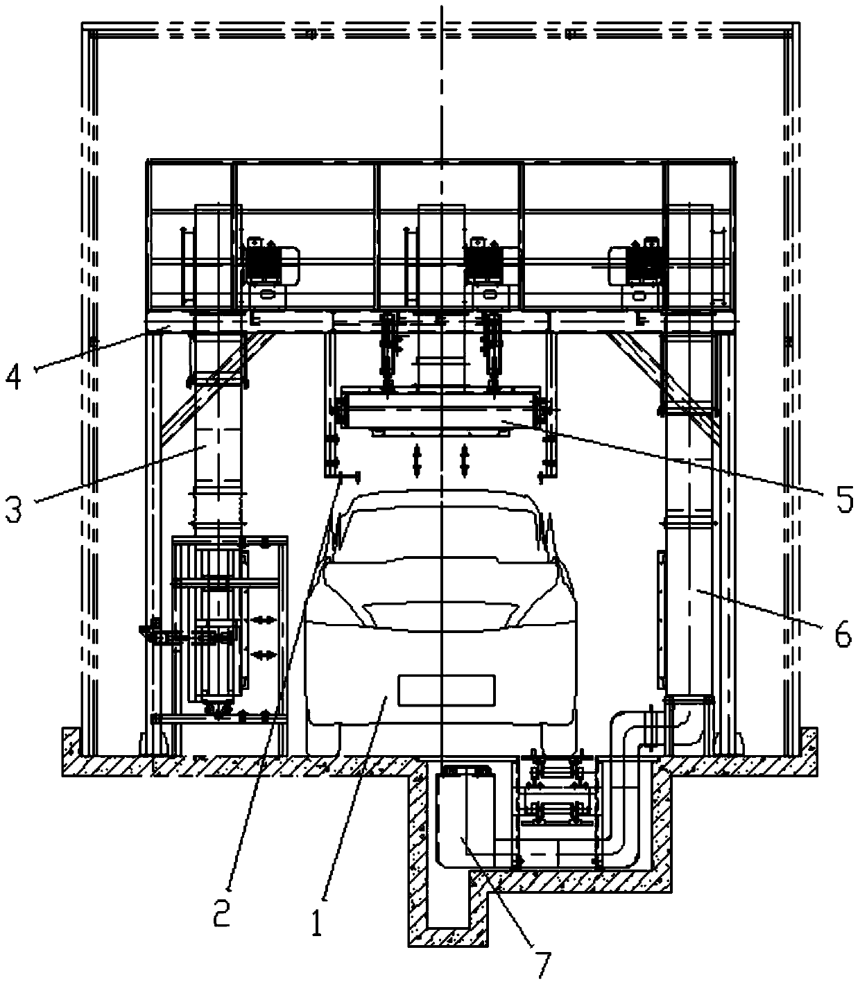 Car shower line drying system