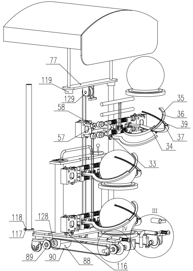 A binding-free forklift for carrying spherical goods and its use method