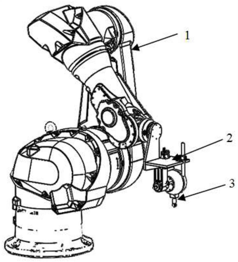 Calibration device and method for magnetorheological polishing tool head for robot based on tracker