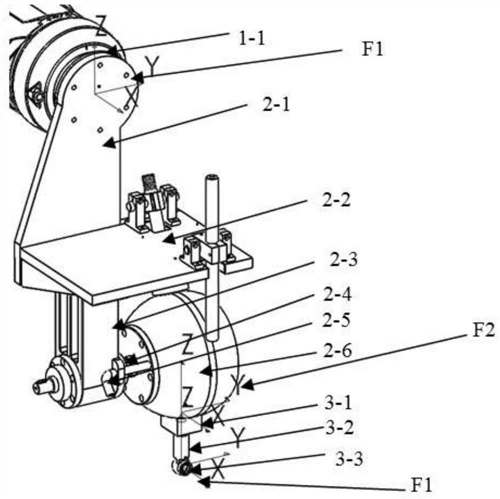 Calibration device and method for magnetorheological polishing tool head for robot based on tracker