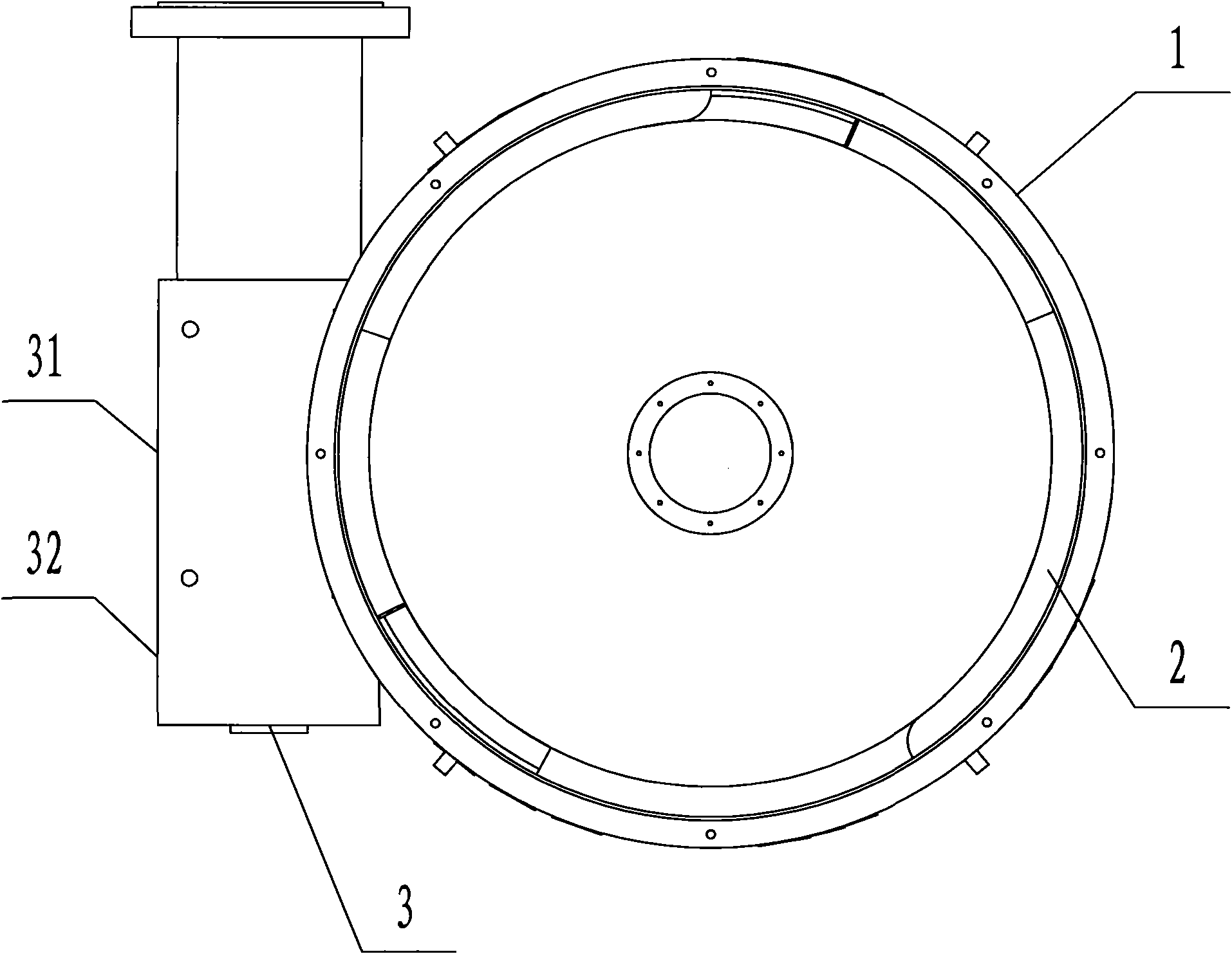 Feeding device in waste plastic cutting and compacting extrusion granulator