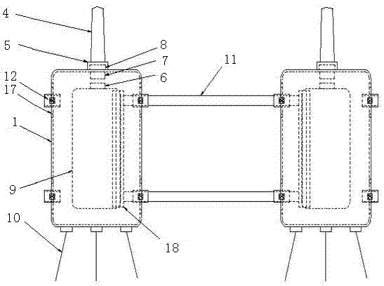 Combined air-bag wind and wave hybrid floating power generation platform