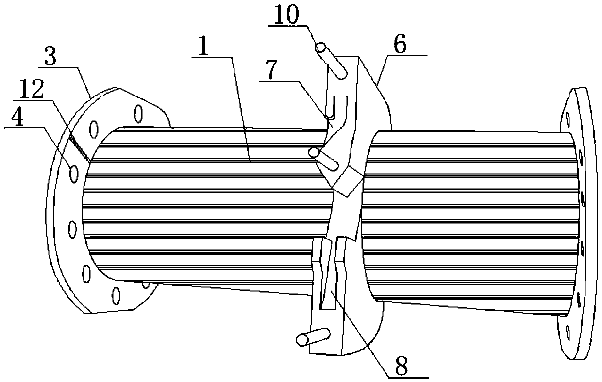 A plastic frame structure with pins for an inductance coil